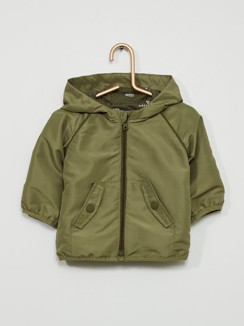 Parka avec capuche kaki - Kiabi