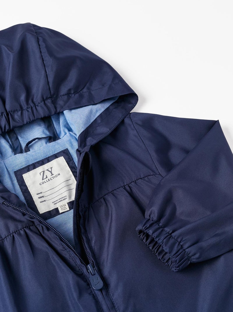 Parka avec Capuche pour Bébé Fille  ATLANTIC COMPANY Bleu foncé - Kiabi