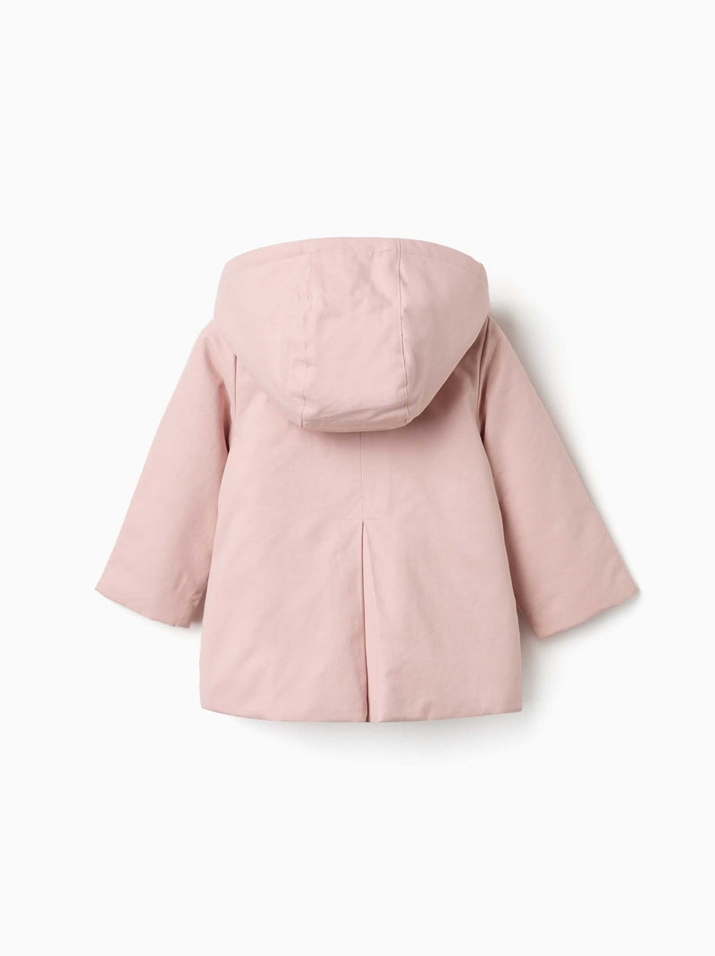 Parka avec doublure et capuche amovible Rose clair - Kiabi