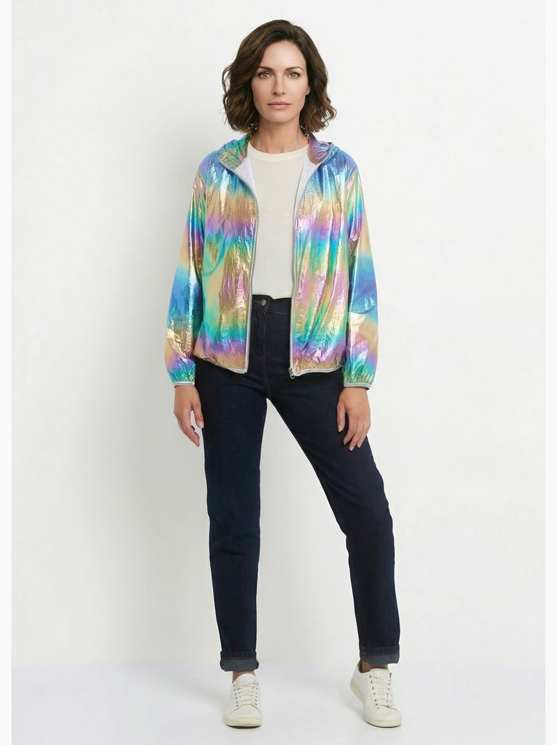 Parka brillante à capuche tendance - AFIBEL Violet - Kiabi