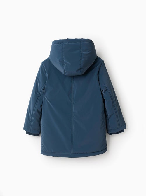 Parka Caoutchoutée avec Capuche et Doublure en Sherpa - Kiabi