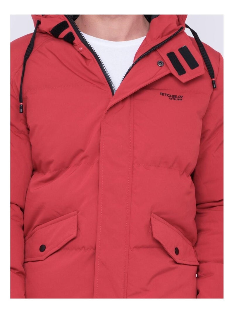 Parka capuche ZANDOVEN Rouge - Kiabi