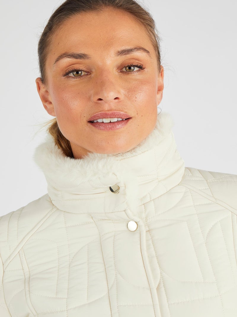 Parka ceinturée Thermolactyl - Damart Blanc Ecru Blanc - Kiabi