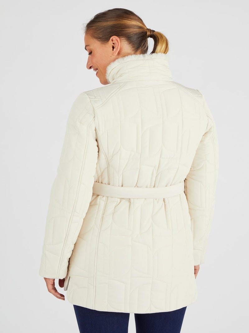 Parka ceinturée Thermolactyl - Damart Blanc Ecru Blanc - Kiabi