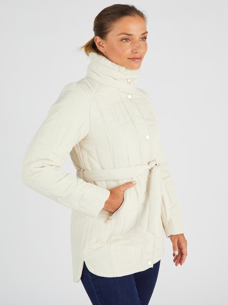 Parka ceinturée Thermolactyl - Damart Blanc Ecru Blanc - Kiabi
