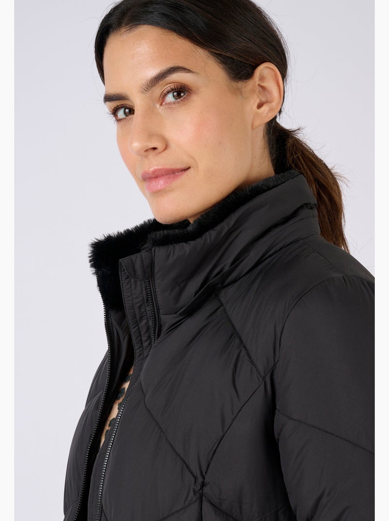 Parka ceinturée Thermolactyl - Damart Noir - Kiabi