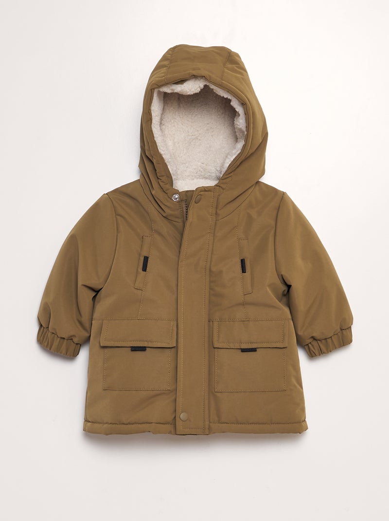 Parka chaude à capuche Marron - Kiabi