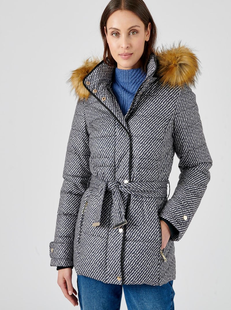 Parka chaude imprimée Thermolactyl - Damart Noir - Kiabi