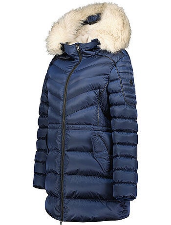Parka cintrée à capuche fausse fourrure destineak – canadian peak
