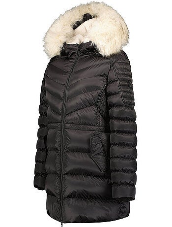 Parka cintrée à capuche fausse fourrure destineak – canadian peak