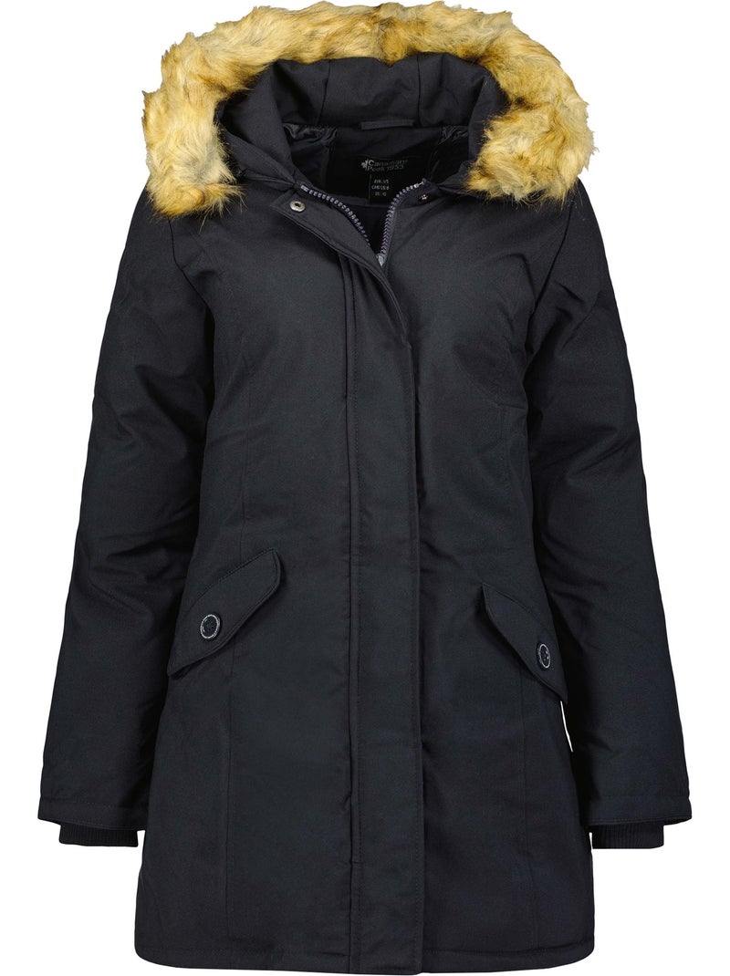 Parka cintrée à capuche fausse fourrure dinastipeak – canadian peak Bleu marine - Kiabi