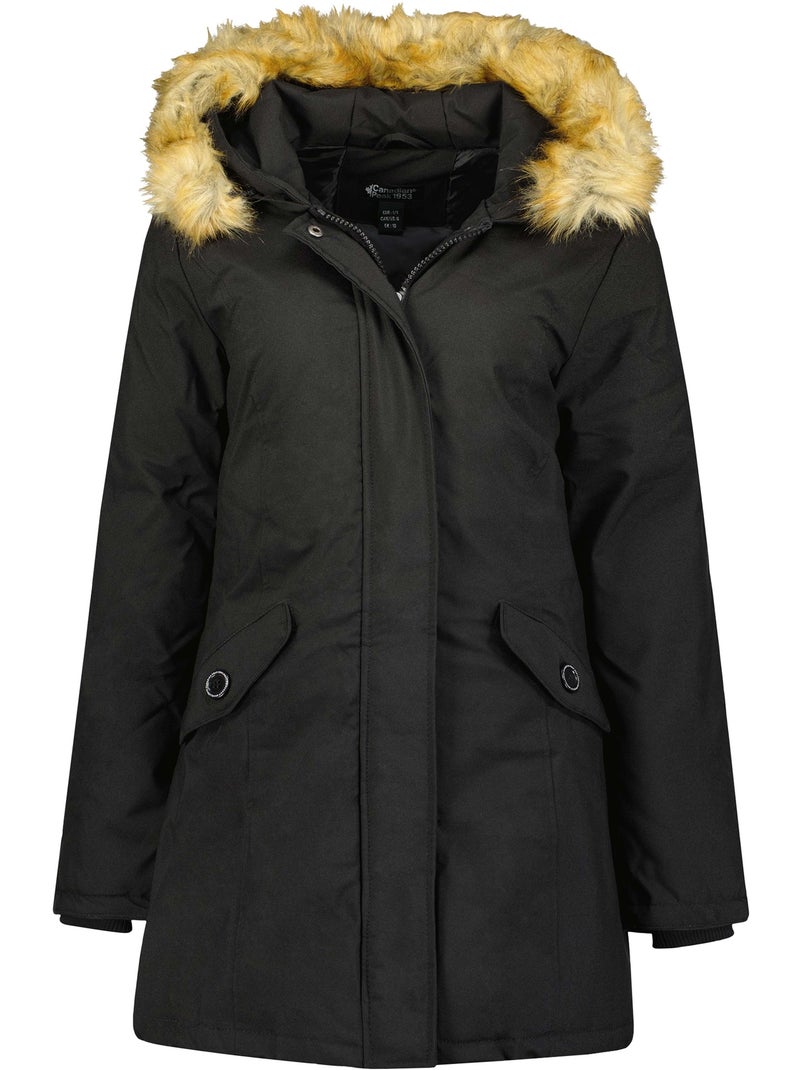 Parka cintrée à capuche fausse fourrure dinastipeak – canadian peak Noir - Kiabi