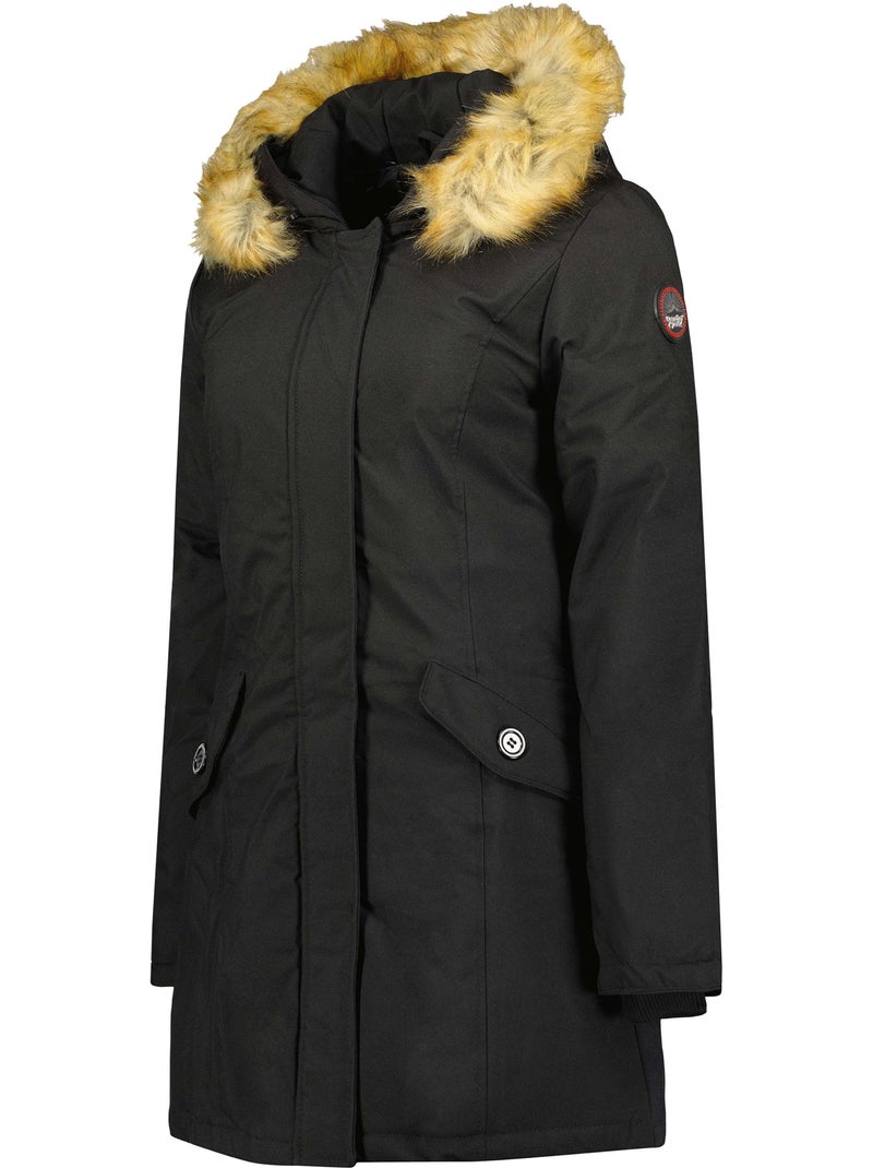 Parka cintrée à capuche fausse fourrure dinastipeak – canadian peak Noir - Kiabi