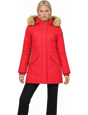 Parka cintrée à capuche fausse fourrure dinastipeak – canadian peak