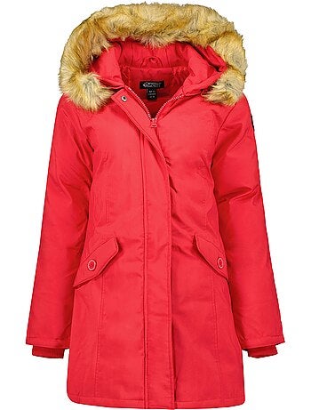 Parka cintrée à capuche fausse fourrure dinastipeak – canadian peak