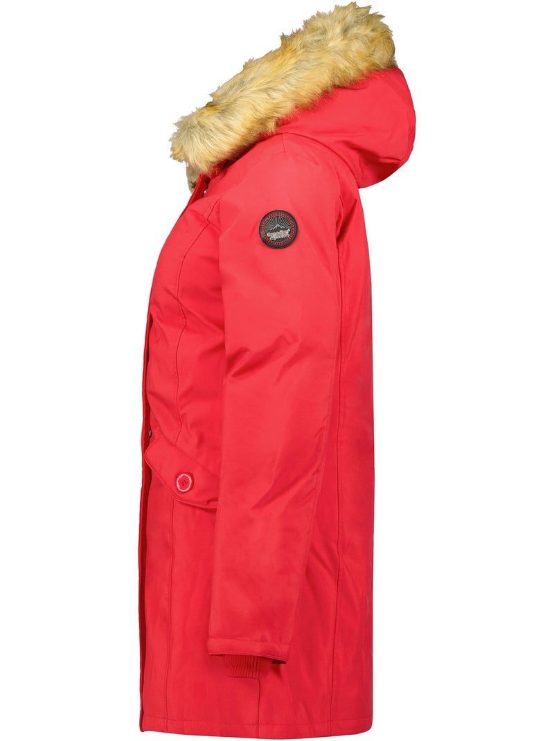 Parka cintrée à capuche fausse fourrure dinastipeak – canadian peak Rouge - Kiabi