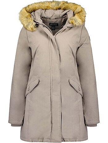 Parka cintrée à capuche fausse fourrure dinastipeak – canadian peak