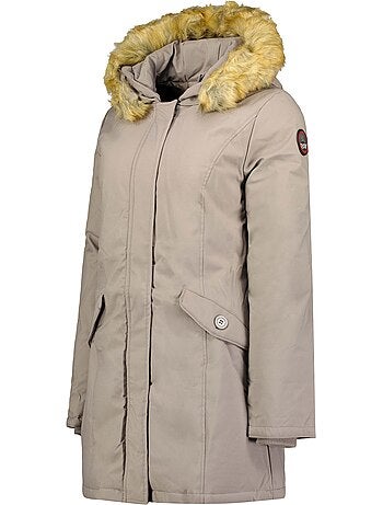 Parka cintrée à capuche fausse fourrure dinastipeak – canadian peak