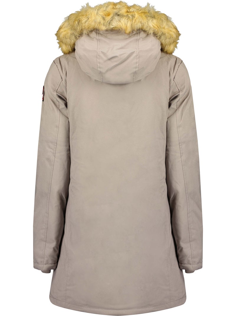 Parka cintrée à capuche fausse fourrure dinastipeak – canadian peak Taupe - Kiabi