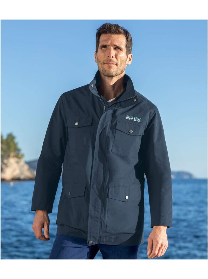 Parka coupe-vent multipoche   - atlas for men Bleu marine - Kiabi