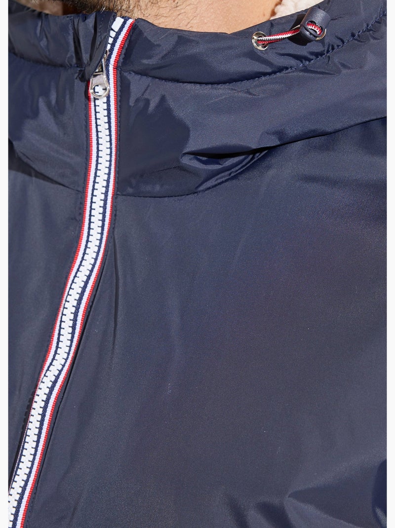 Parka courte chaude fourrée déperlante - AFIBEL Marine/Ecru - Kiabi