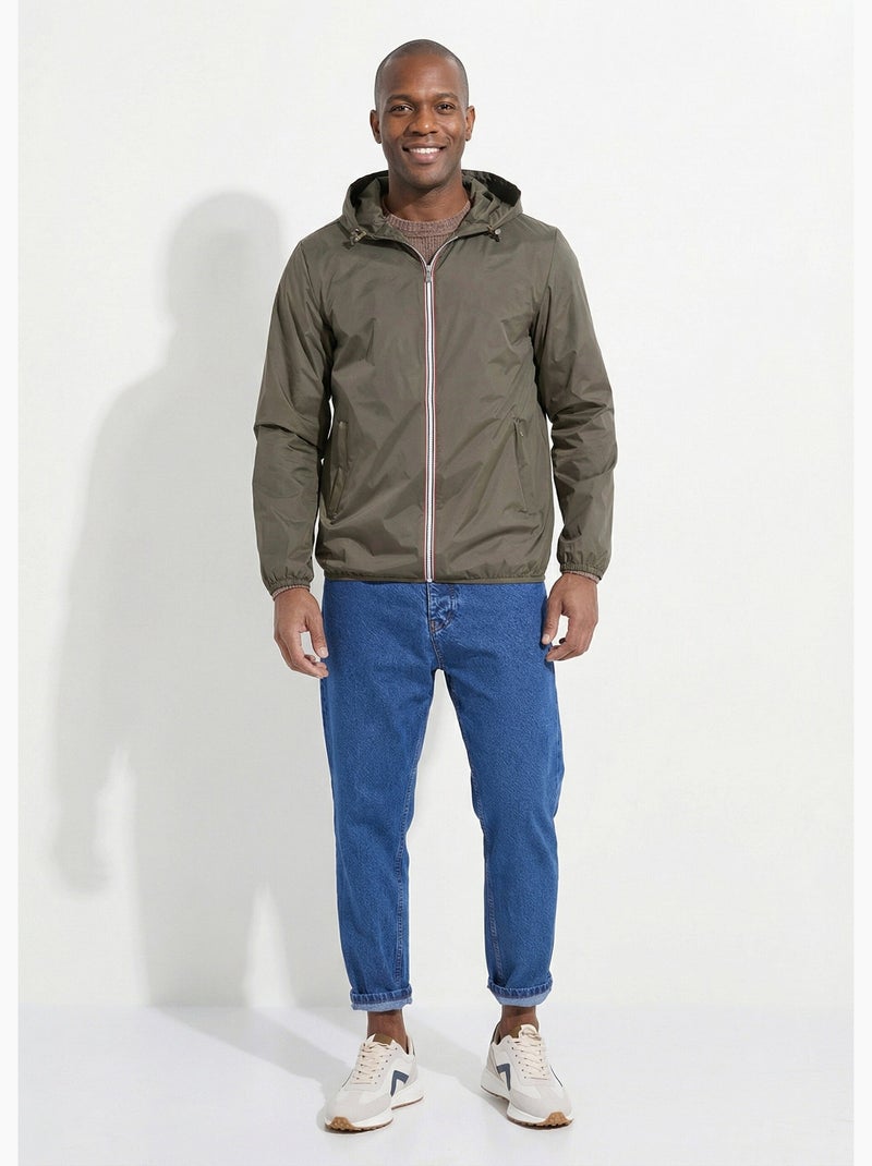 Parka courte déperlante tendance - AFIBEL Kaki - Kiabi