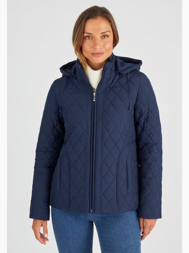 Parka courte matelassée - Damart Bleu - Kiabi