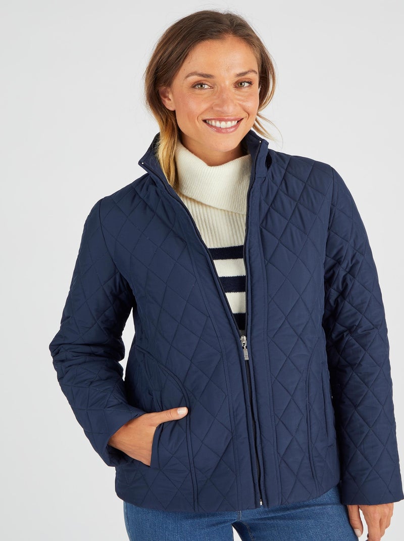 Parka courte matelassée - Damart Bleu marine - Kiabi