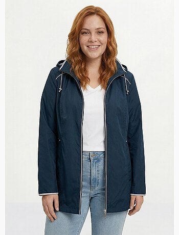Parka courte zippée légère avec capuche - Afibel