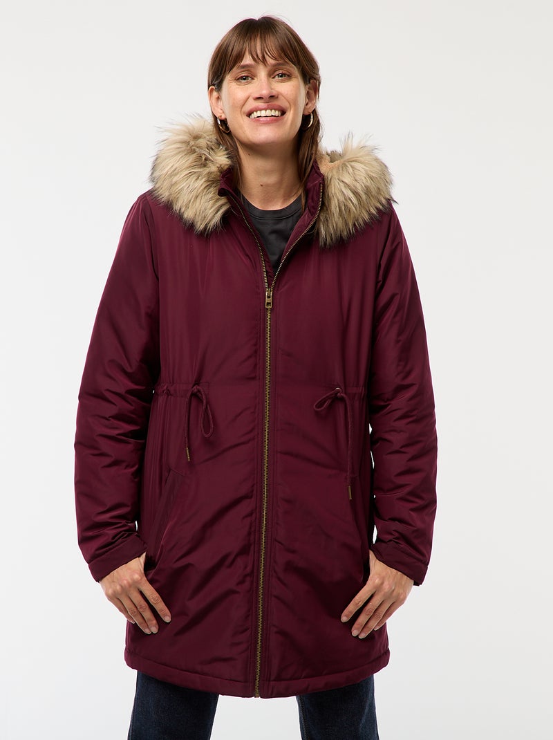Parka de maternité avec détail de portage Bordeaux - Kiabi