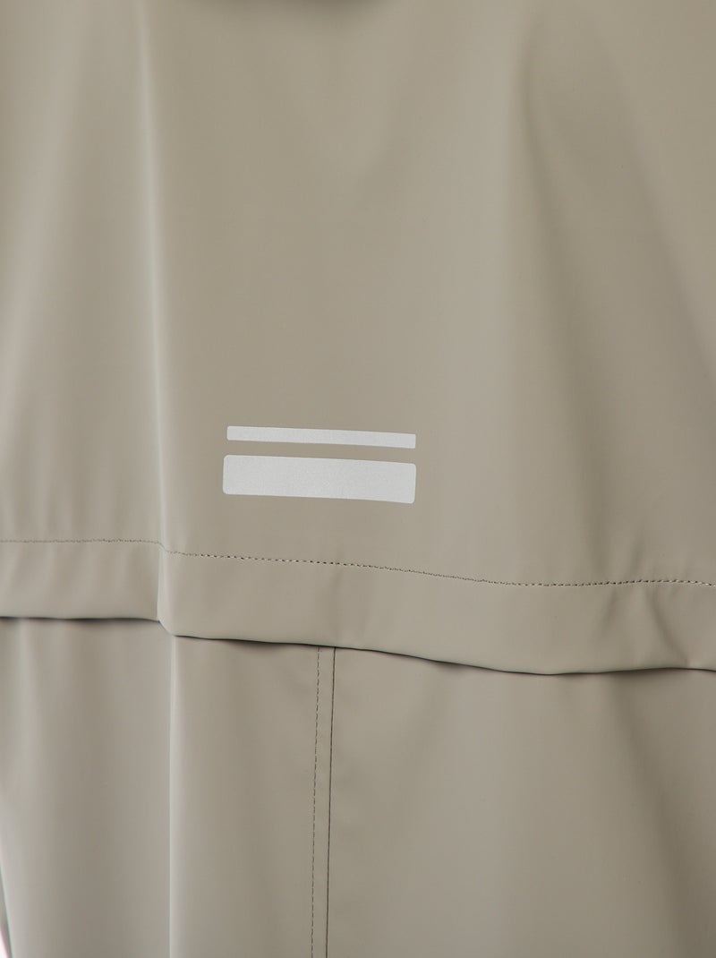 Parka déferlante longue à capuche Gris - Kiabi