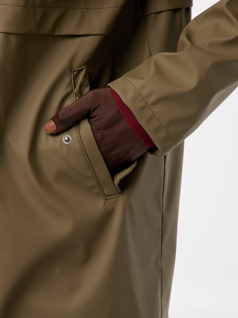 Parka déferlante longue à capuche Kaki - Kiabi