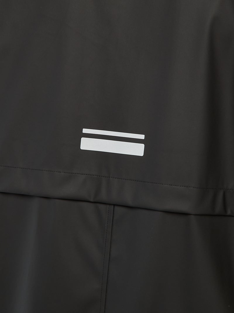 Parka déferlante longue à capuche Noir - Kiabi