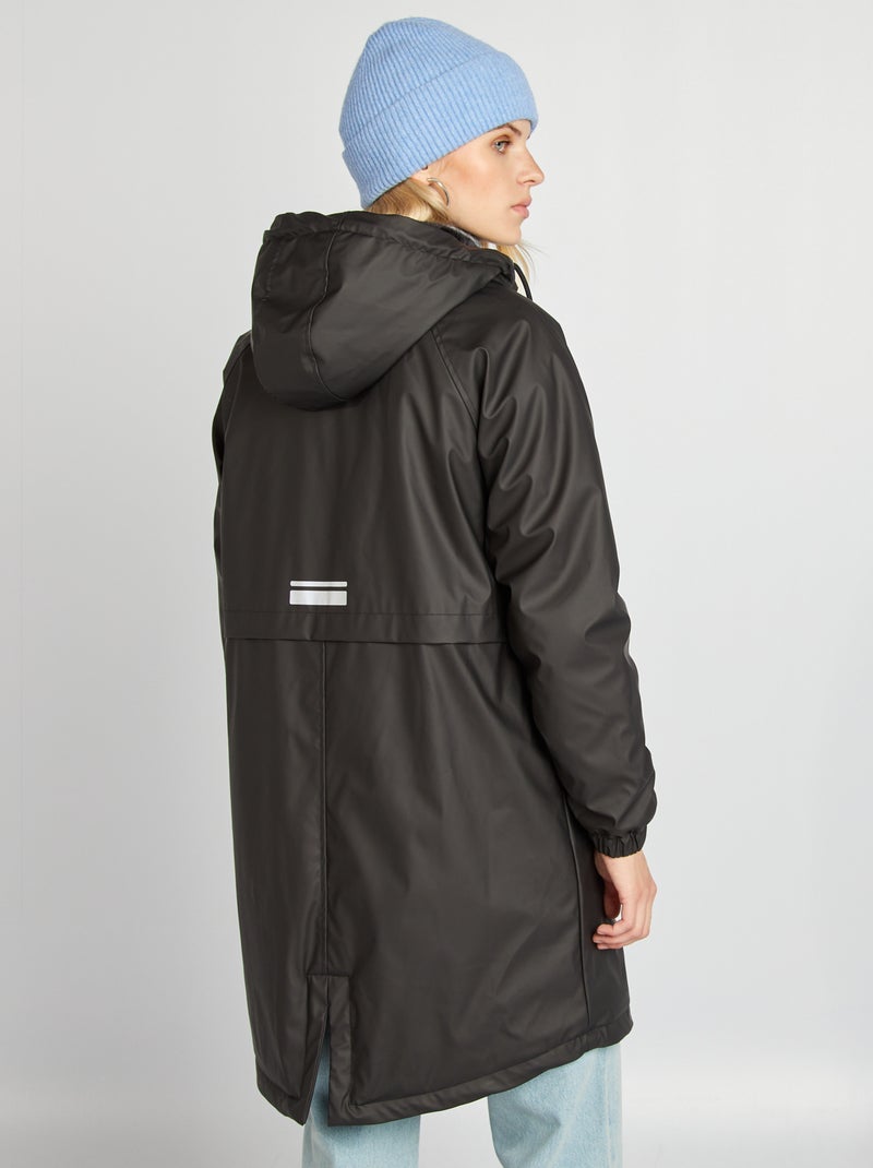 Parka déperlant noir - Kiabi