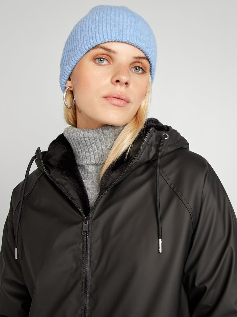 Parka déperlant noir - Kiabi