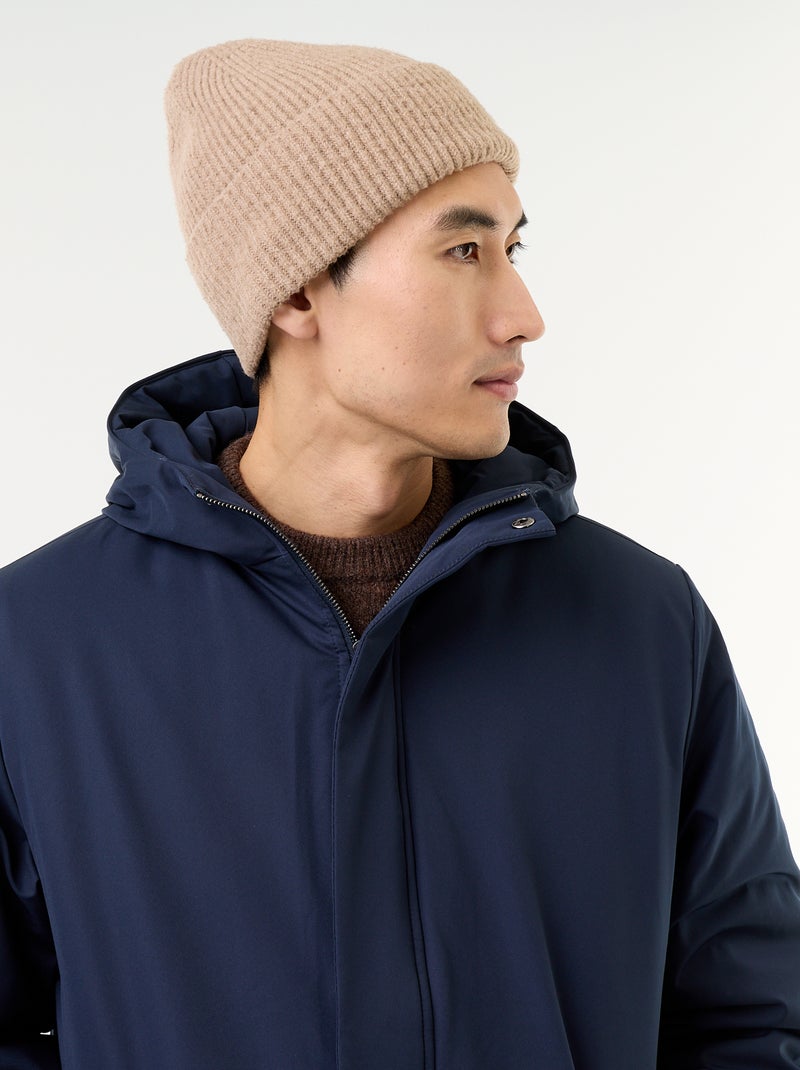 Parka déperlante à capuche Bleu - Kiabi