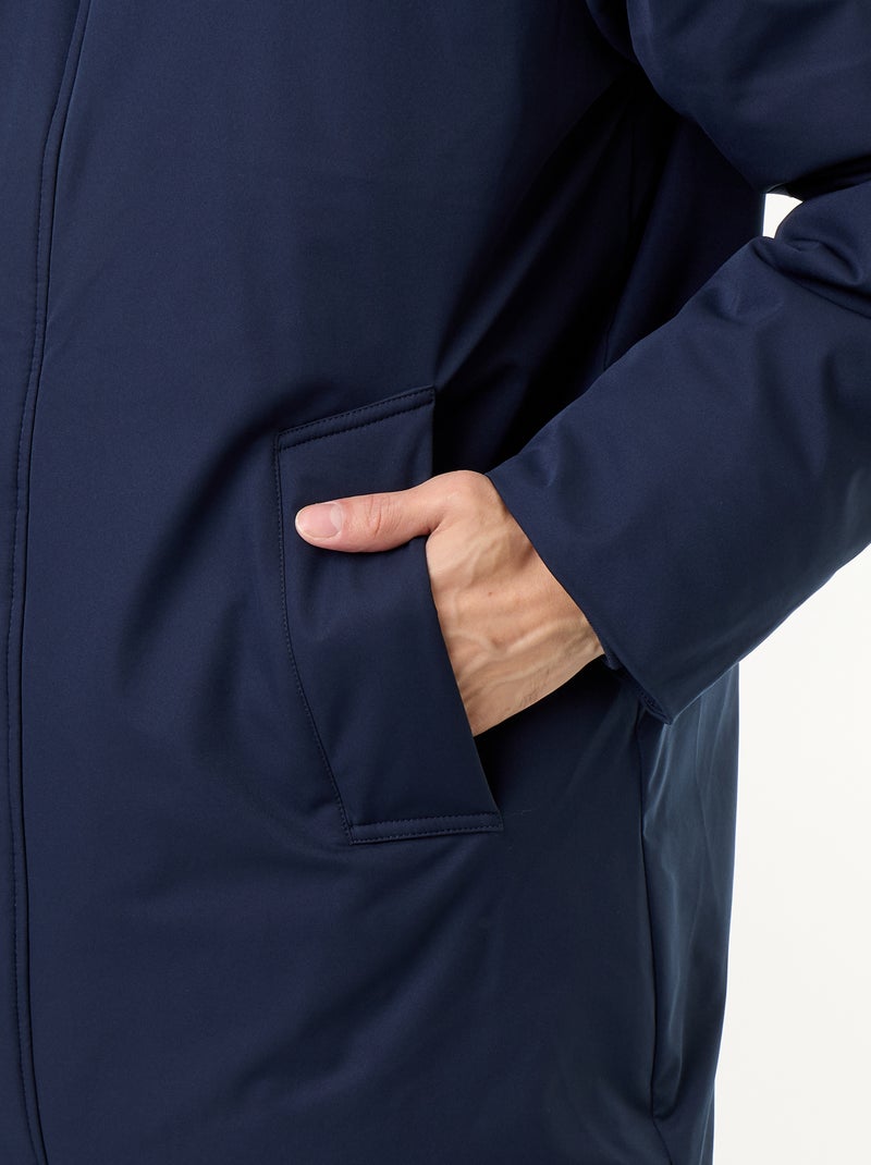 Parka déperlante à capuche Bleu - Kiabi