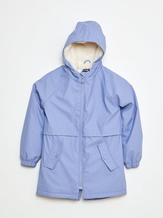 Parka déperlante à capuche entièrement doublée