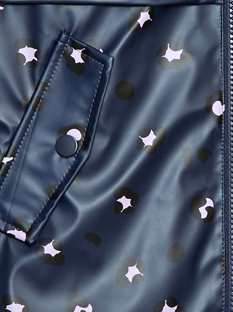 Parka déperlante à capuche entièrement doublée Bleu - Kiabi