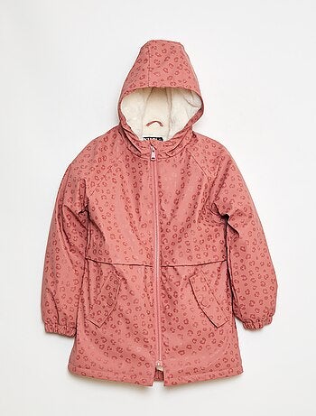 Parka déperlante à capuche entièrement doublée