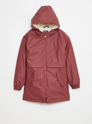 Parka déperlante à capuche entièrement doublée