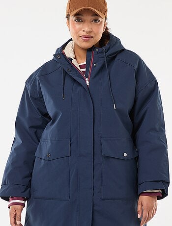 Parka déperlante à capuche moutonnée