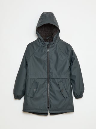 Parka déperlante à capuche moutonnée