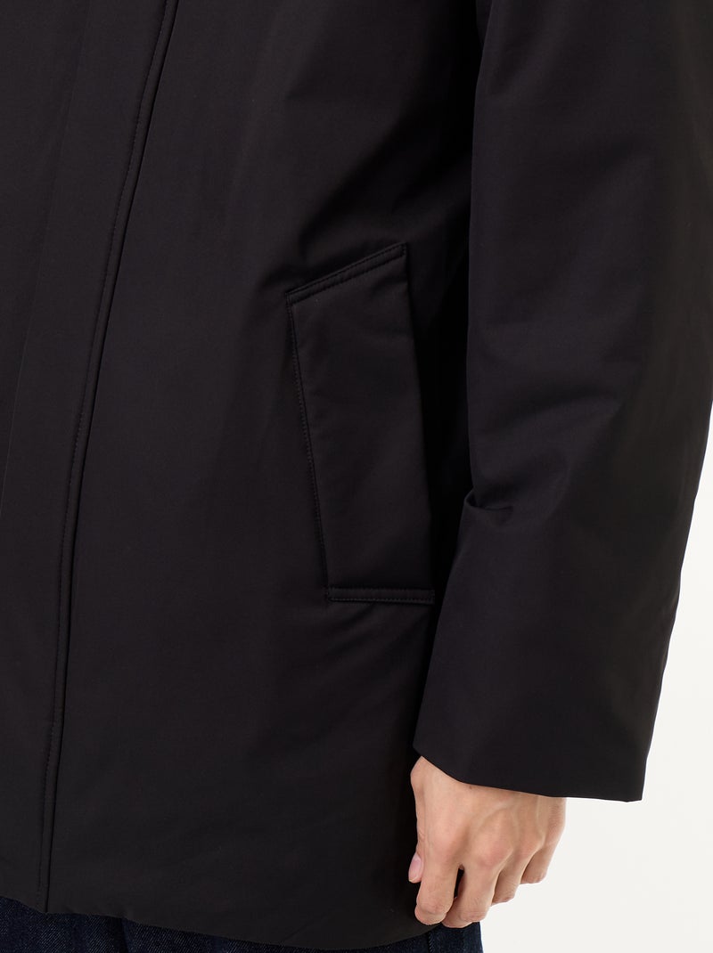 Parka déperlante à capuche Noir - Kiabi