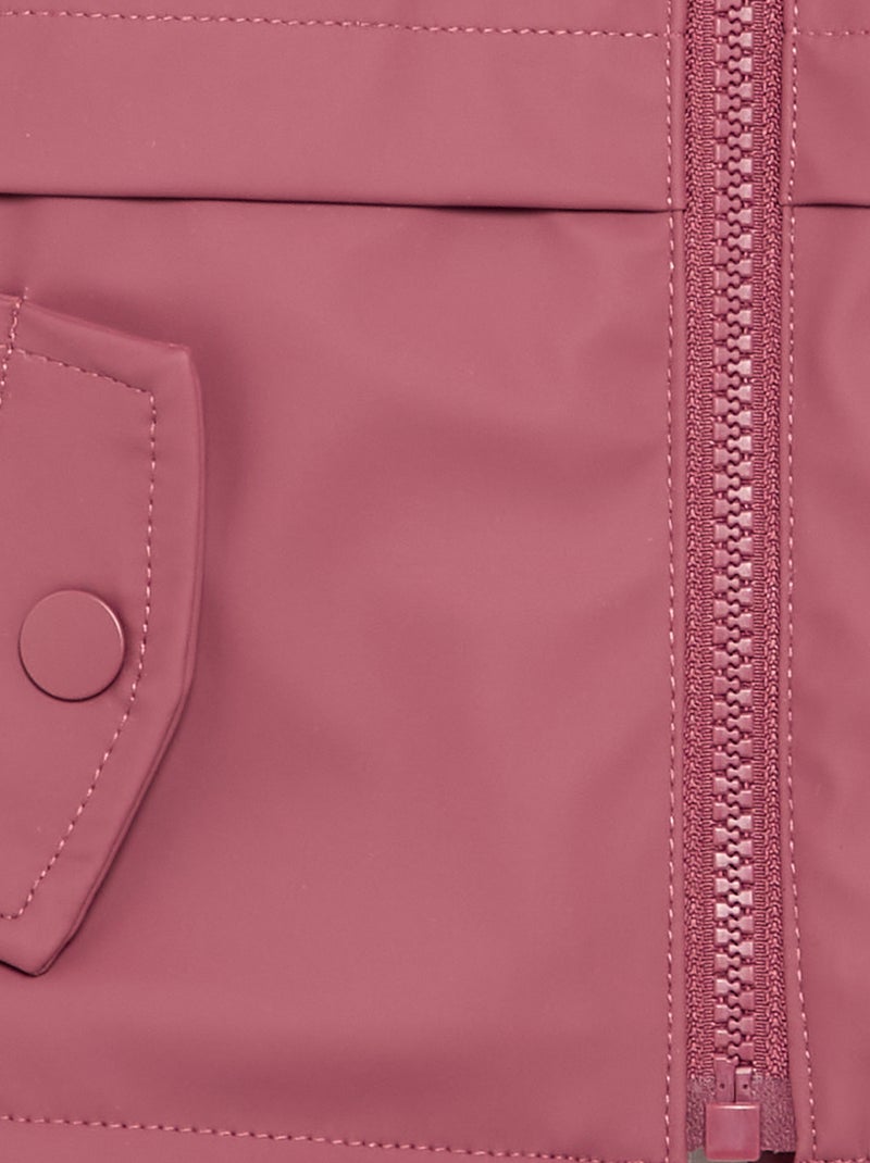 Parka déperlante à capuche Rose - Kiabi