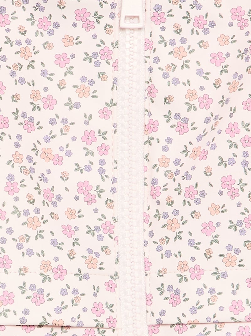 Parka déperlante à capuche Rose - Kiabi