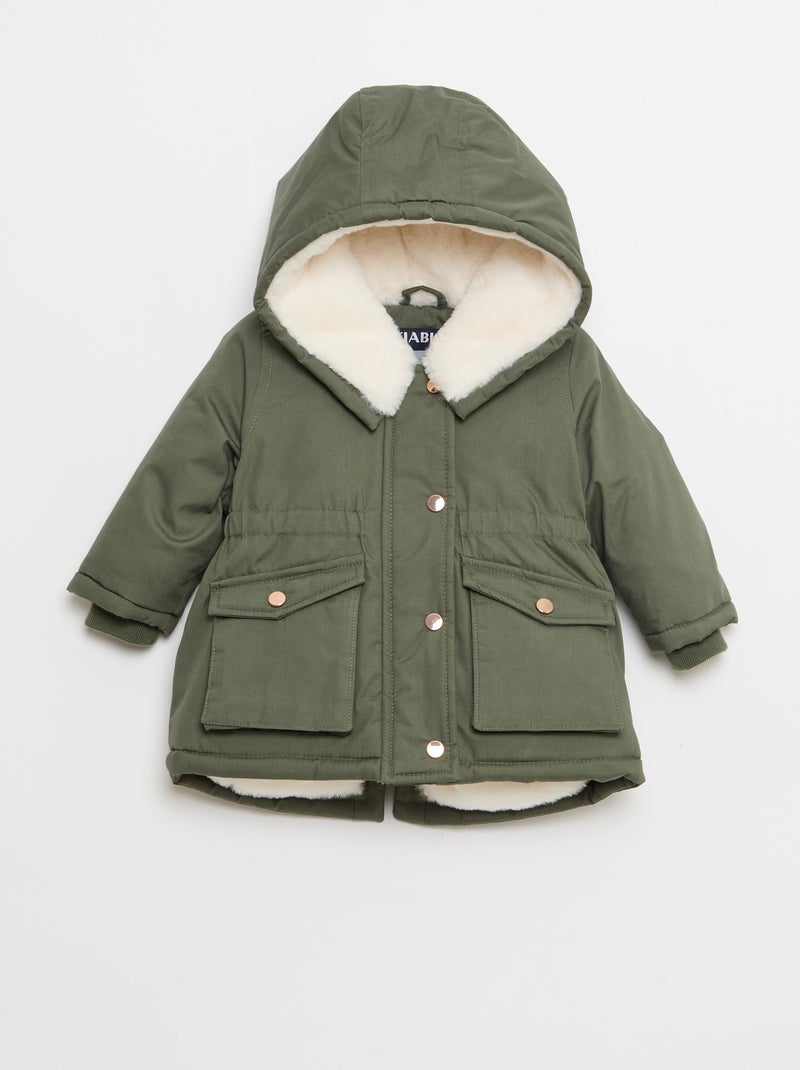 Parka déperlante à capuche Vert Bébé fille Kiabi - Main Image