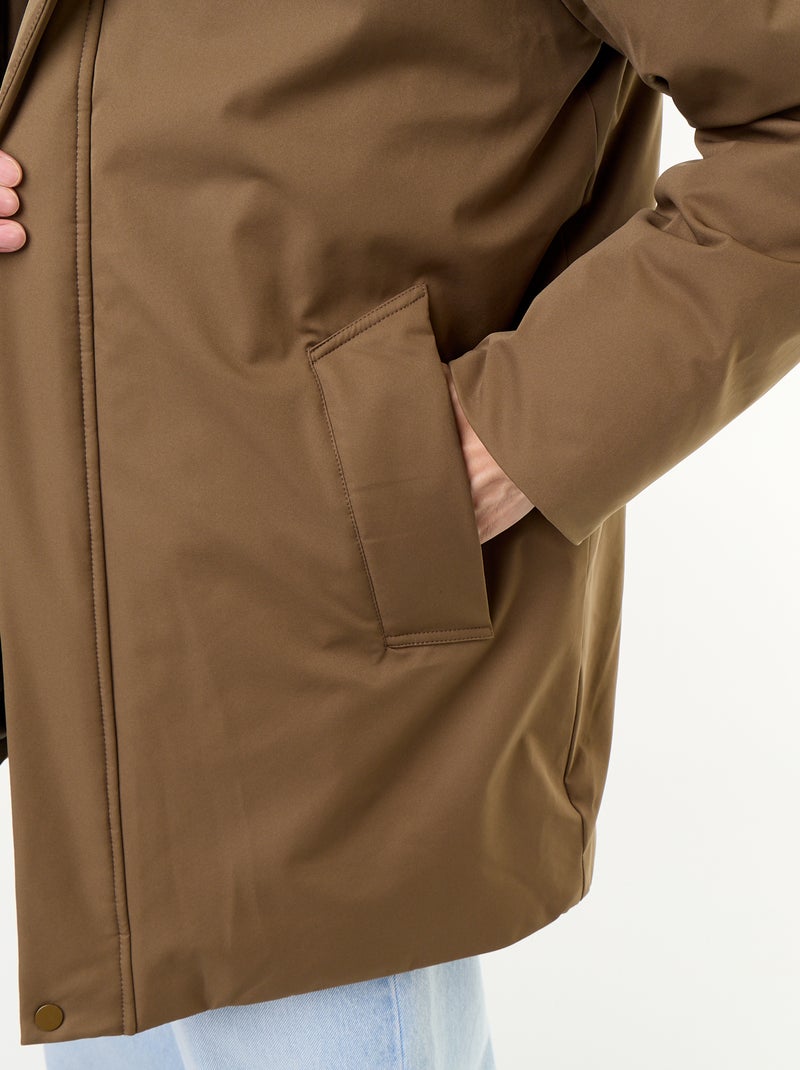 Parka déperlante à capuche Vert - Kiabi