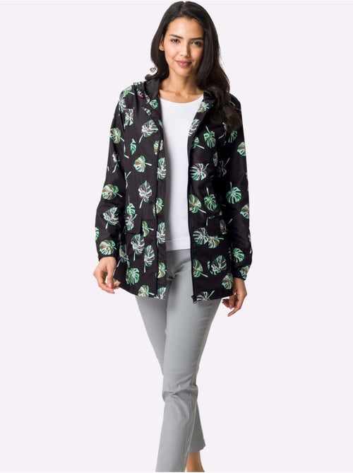 Parka déperlante avec capuche à motifs floraux et manches longues - taille standard - moda vilona - Kiabi Parka déperlante avec capuche à motifs floraux et manches longues - taille standard - moda vilona - Kiabi