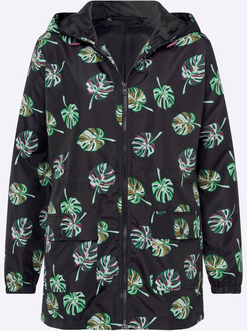 Parka déperlante avec capuche à motifs floraux et manches longues - taille standard - moda vilona - Kiabi Parka déperlante avec capuche à motifs floraux et manches longues - taille standard - moda vilona - Kiabi